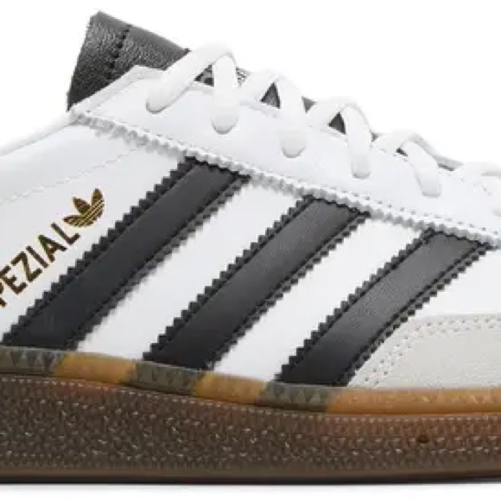 adidas Handball Spezial White and Black Leather Sneakers - Picture 5 of 11